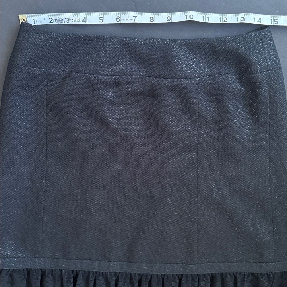 Black Silver Tweed & Lace Skirt Suit 8P - Picture 12 of 17